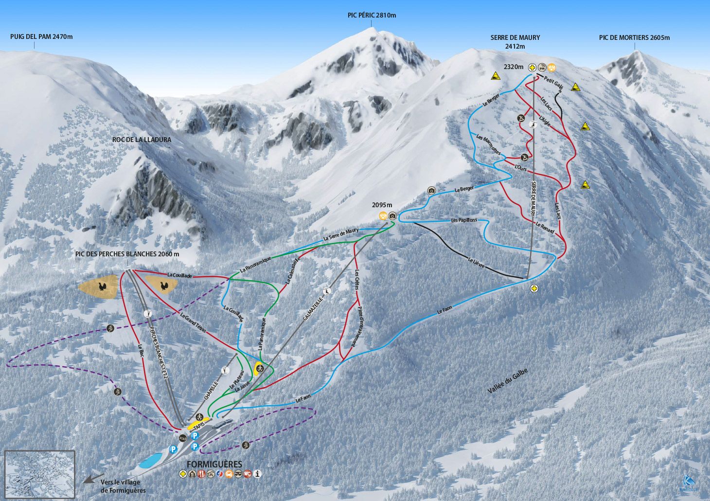 Plan des pistes Formigueres