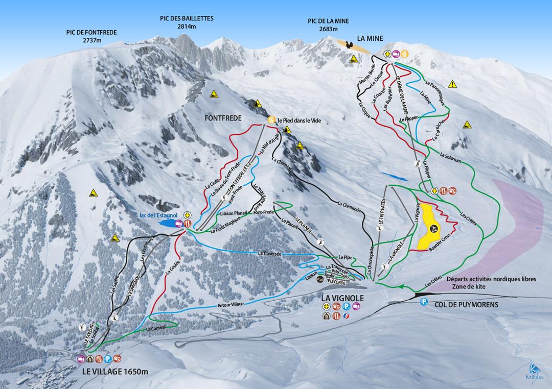 Plan des pistes Porté-Puymorens