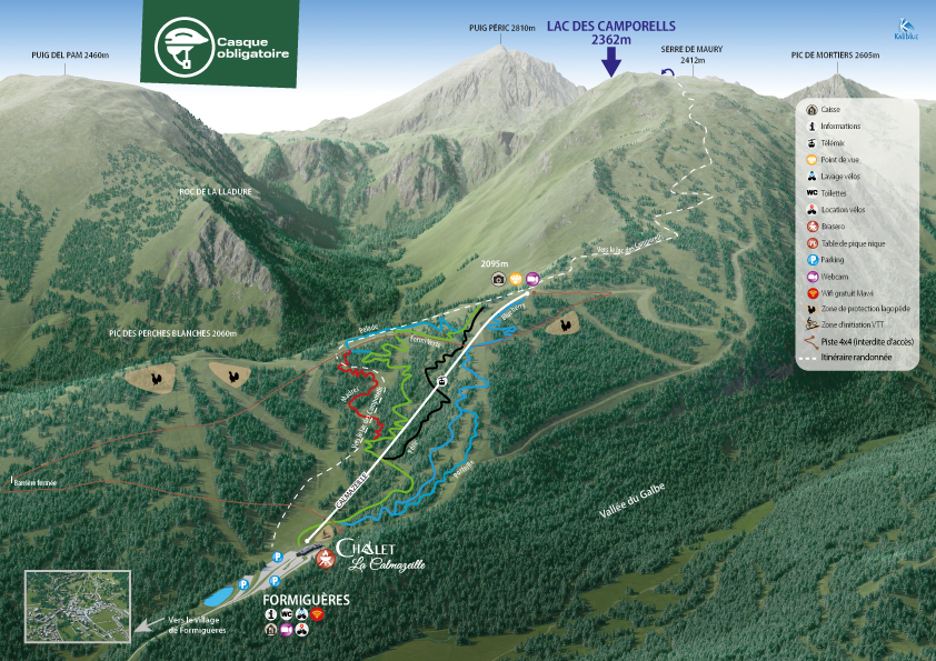 Plan des pistes Formigueres